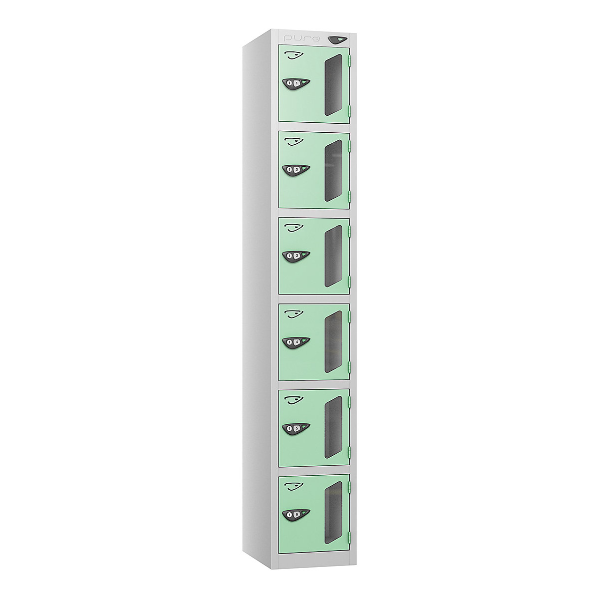 Pure Style Vision Panel Lockers | Pearl Silver Bioshell | Carbon Zero Manufactured
