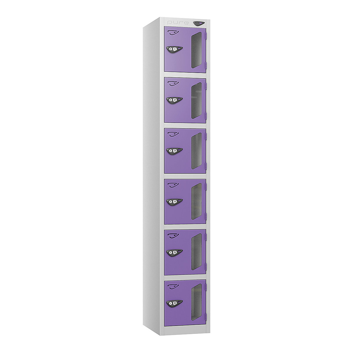 Pure Style Vision Panel Lockers | Pearl Silver Bioshell | Carbon Zero Manufactured