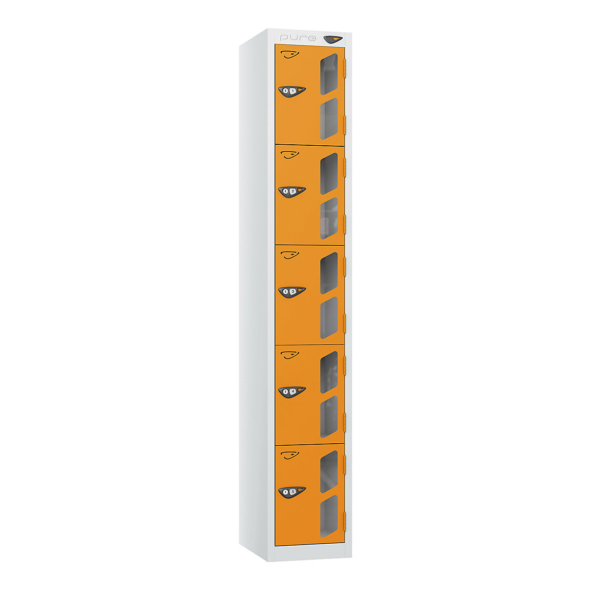 Pure Style Vision Panel Lockers | Pearl Silver Bioshell | Carbon Zero Manufactured