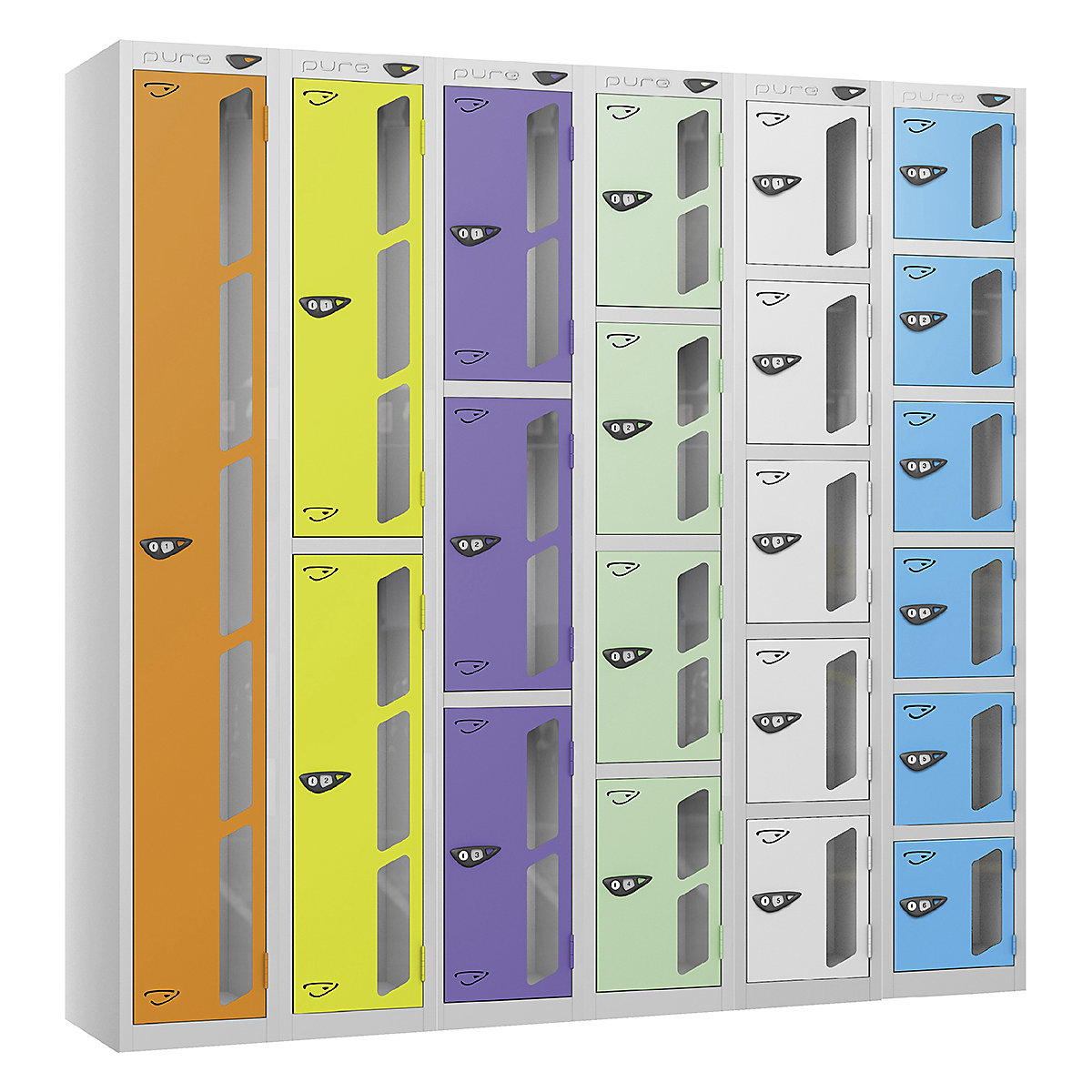 Pure Style Vision Panel Lockers | Pearl Silver Bioshell (Product illustration 2)-1