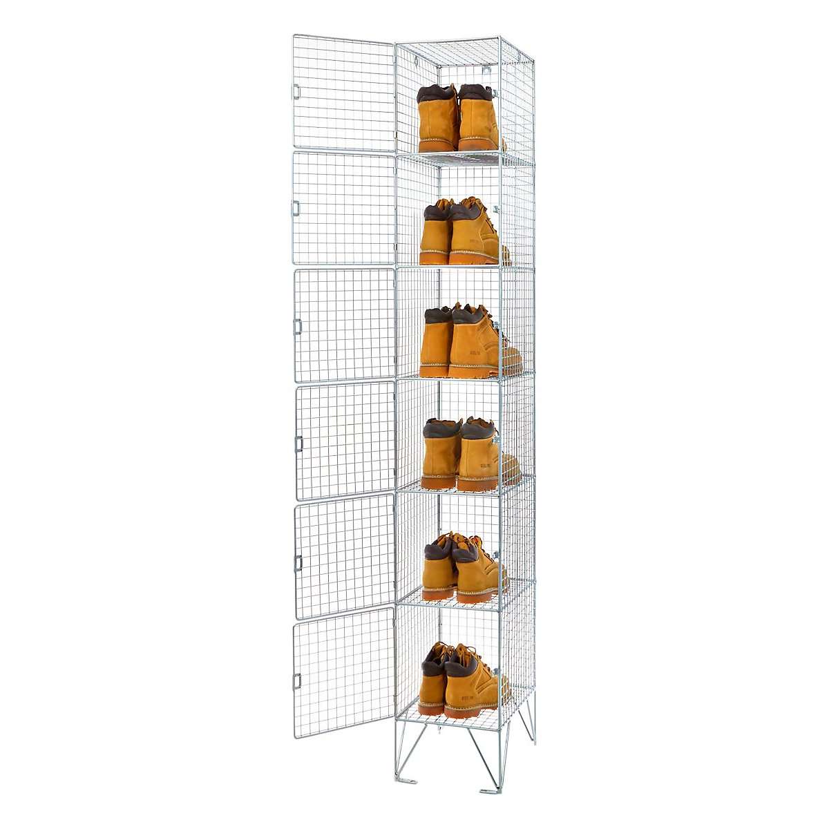 BiGDUG Zinc Wire Mesh Lockers | Six Doors