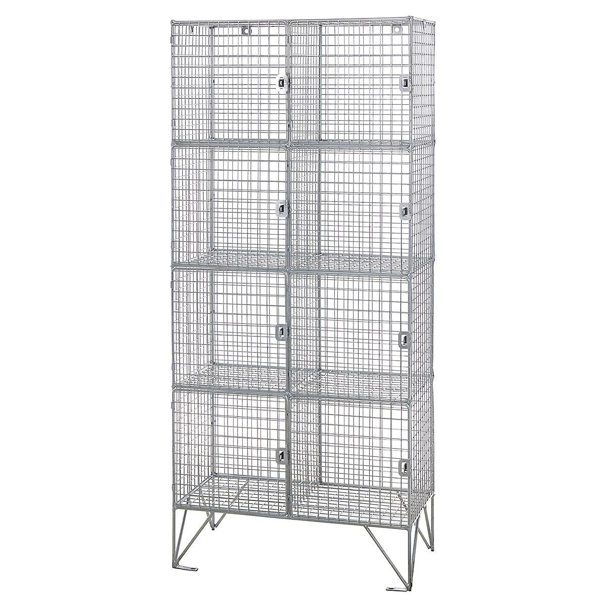Zinc Wire Mesh Eight Compartment Lockers