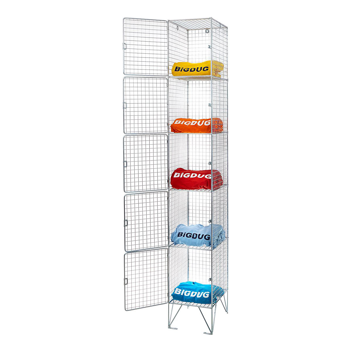 Zinc Wire Mesh Five Door Lockers