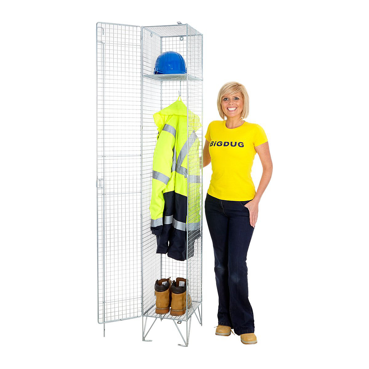 Zinc Wire Mesh Single Door Lockers