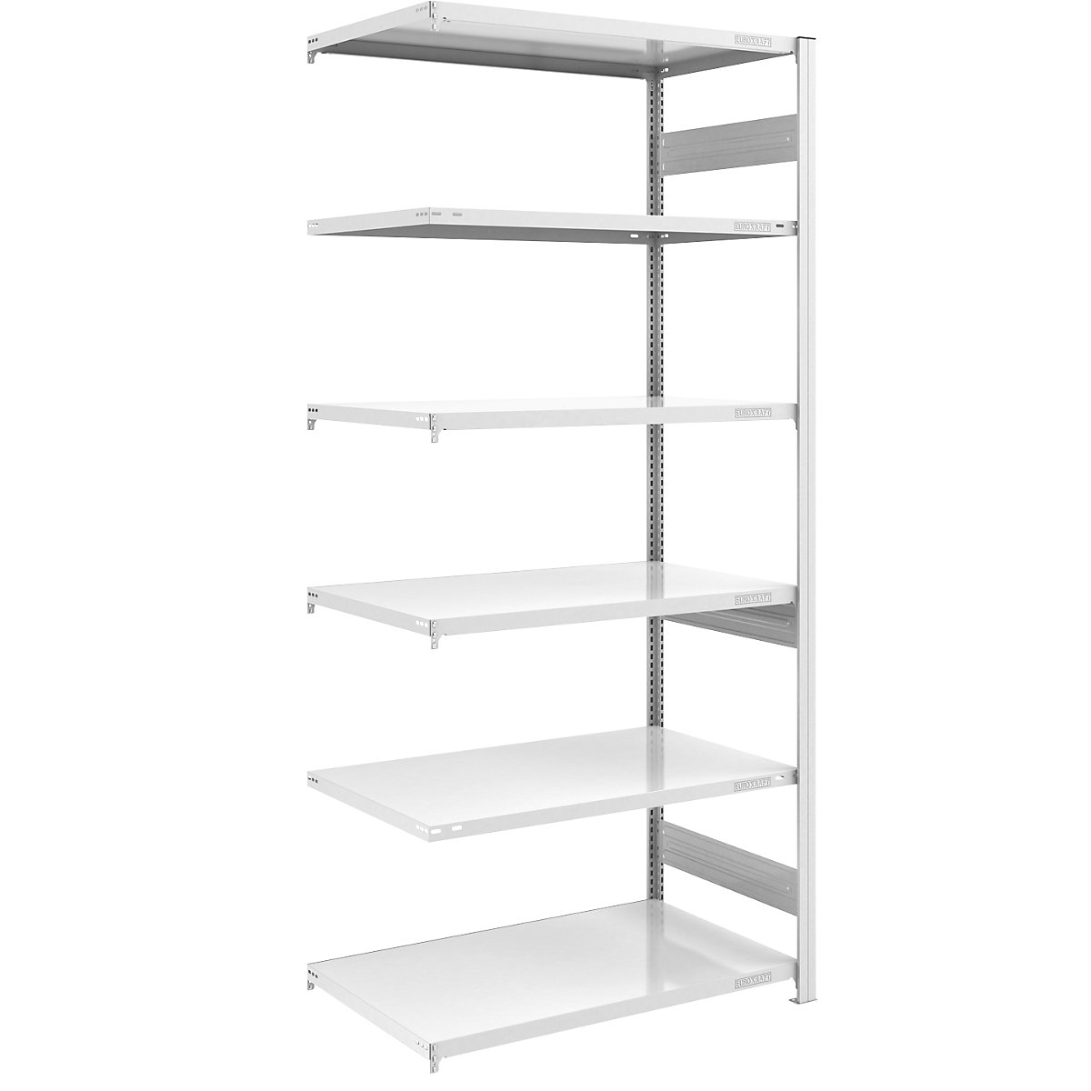 Regał wtykowy do dużych obciążeń, ocynkowany, dwustronny – eurokraft pro, wysokość regału 2000 mm, 5 półek, regał dodatkowy, szer. x głęb. 1000 x 800 mm-70