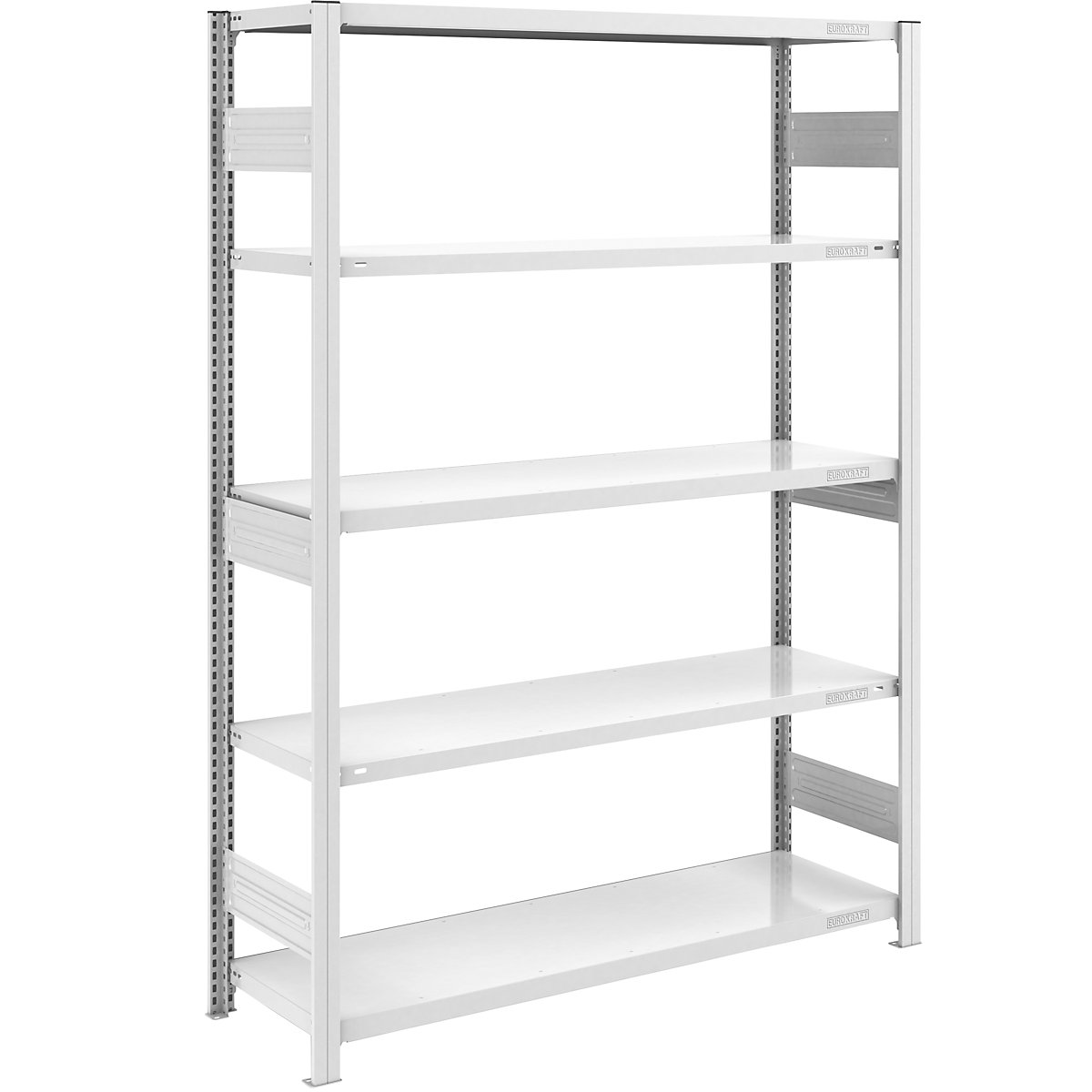 Regał wtykowy do dużych obciążeń, ocynkowany, dwustronny – eurokraft pro, wysokość regału 2000 mm, 5 półek, regał podstawowy, szer. x głęb. 1300 x 500 mm-29