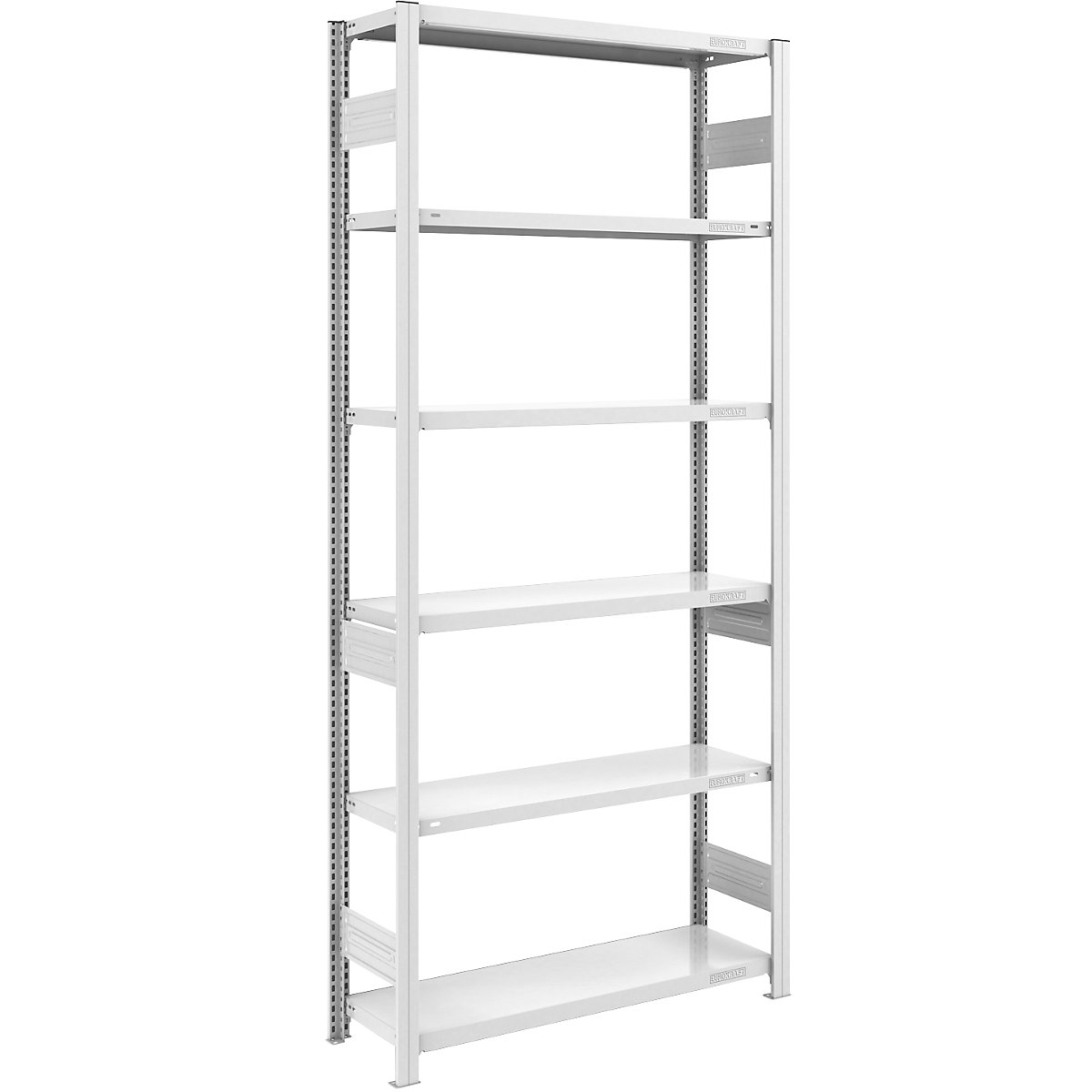 Regał wtykowy do dużych obciążeń, ocynkowany, dwustronny – eurokraft pro, wysokość regału 2000 mm, 5 półek, regał podstawowy, szer. x głęb. 1000 x 400 mm-54