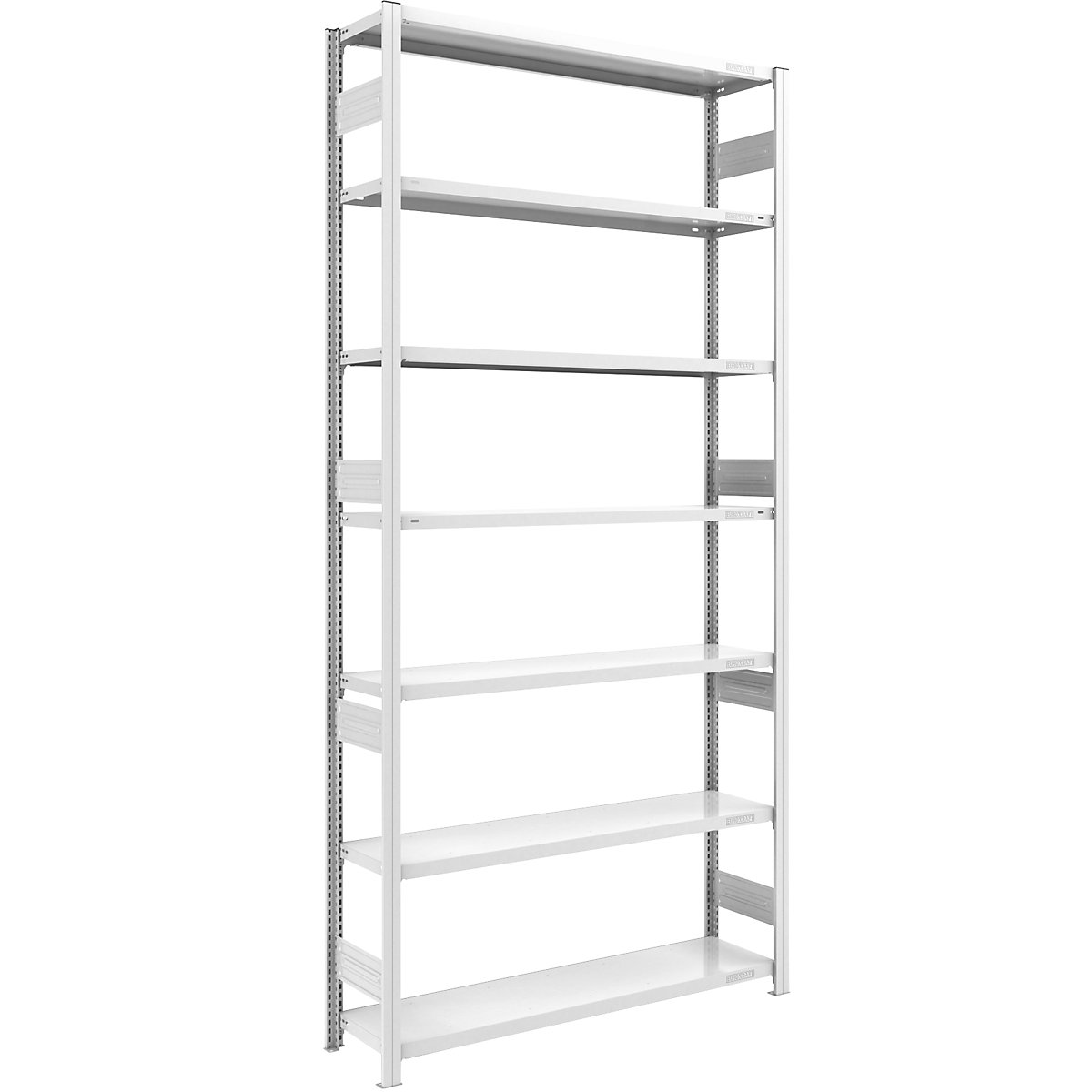 Regał wtykowy do dużych obciążeń, ocynkowany, dwustronny – eurokraft pro, wysokość regału 2000 mm, 5 półek, regał podstawowy, szer. x głęb. 1300 x 400 mm-7