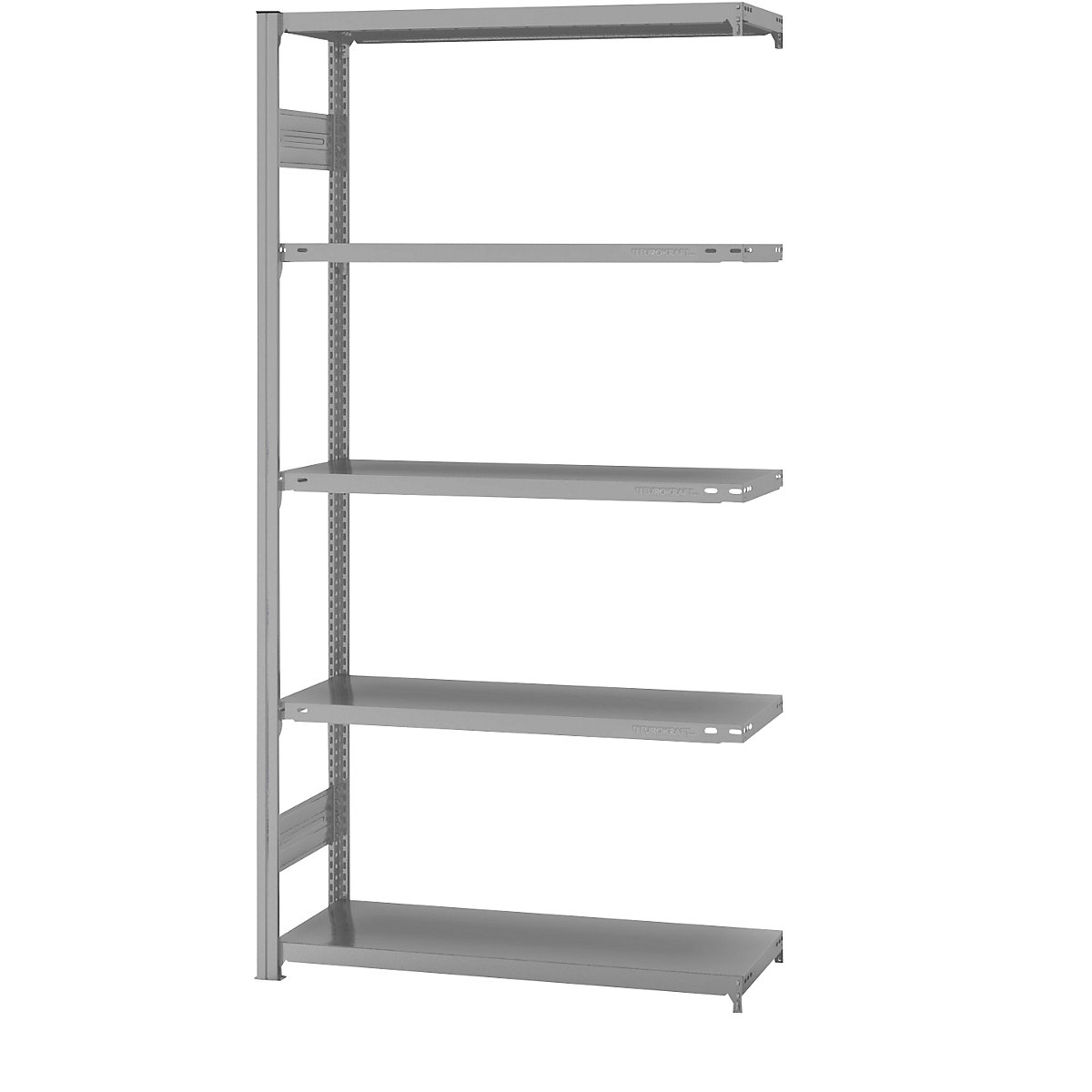 Magazynowy regał wtykowy, RAL 7035, konstrukcja lekka – eurokraft pro, wys. regału 2000 mm, dwustronny, regał dodatkowy, szer. x gł. 1000 x 400 mm-3