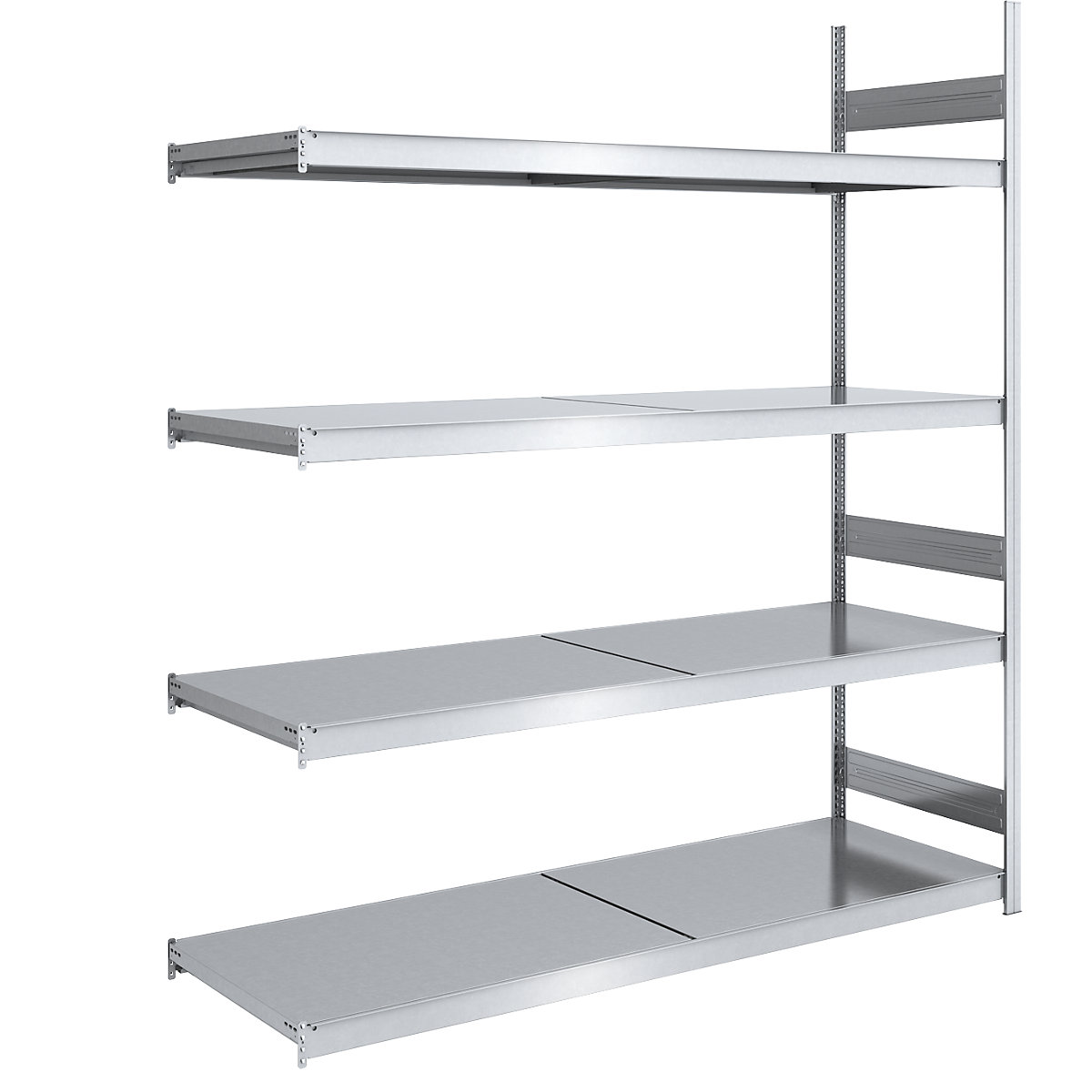 Regał wtykowy o dużej pojemności z półkami stalowymi – hofe