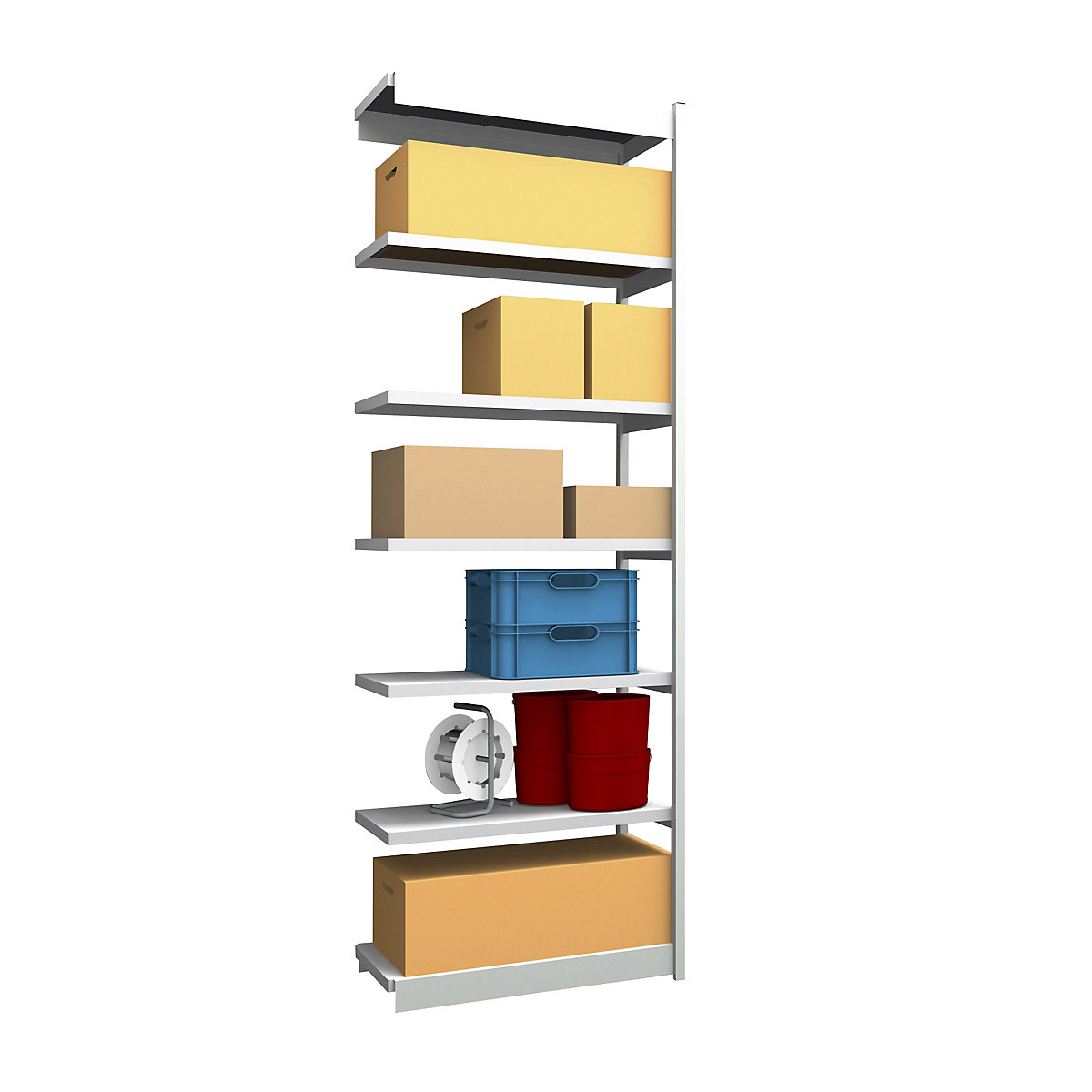 Stabilny regał wtykowy, jednostronny &ndash; hofe