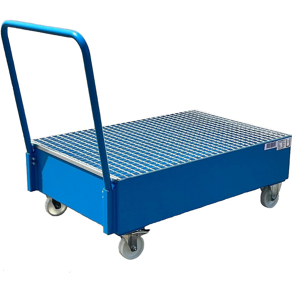 Vasca di raccolta mobile in lamiera d'acciaio - eurokraft basic