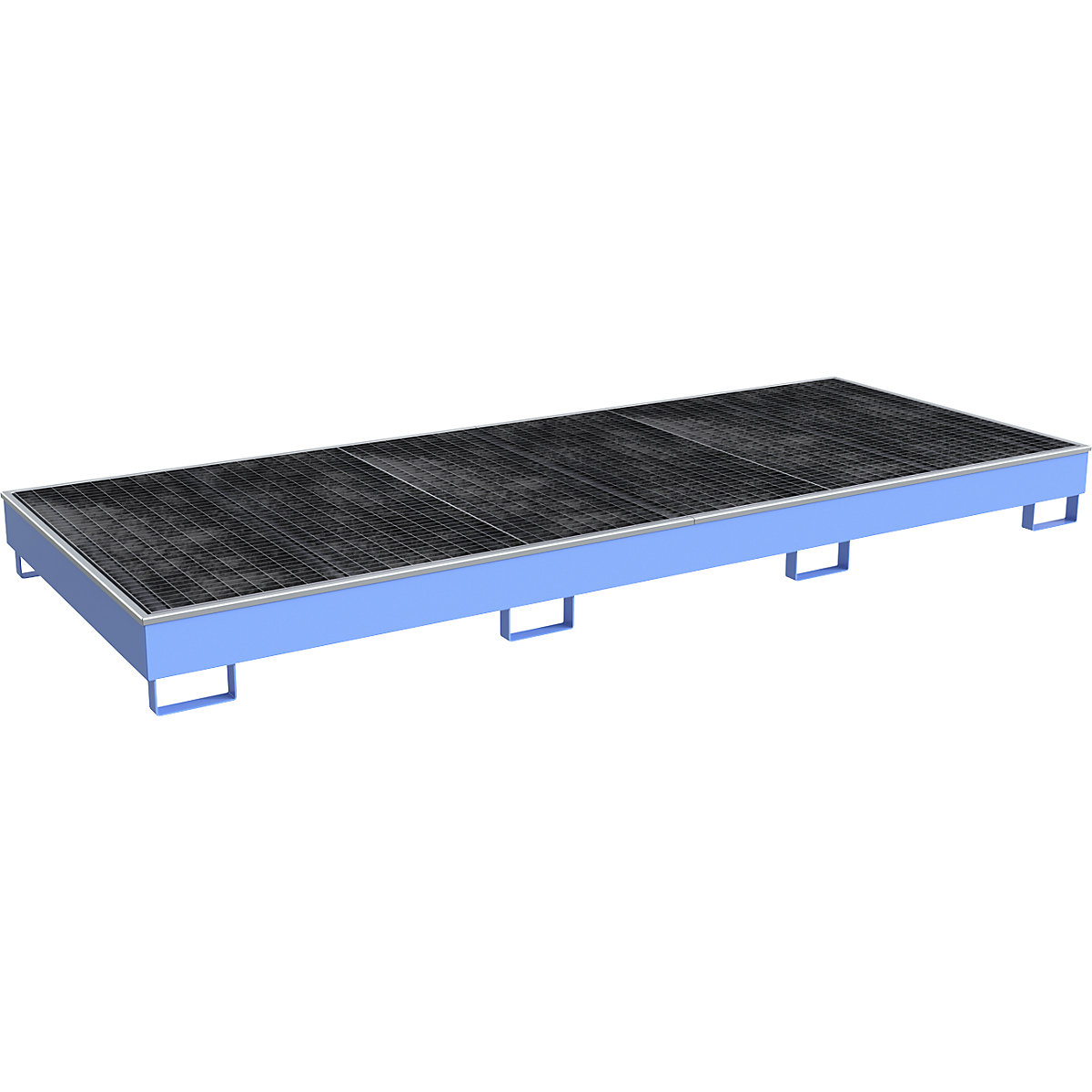 Vasca di raccolta per scaffali con inserto in PE – eurokraft pro (Foto prodotto 2)-1