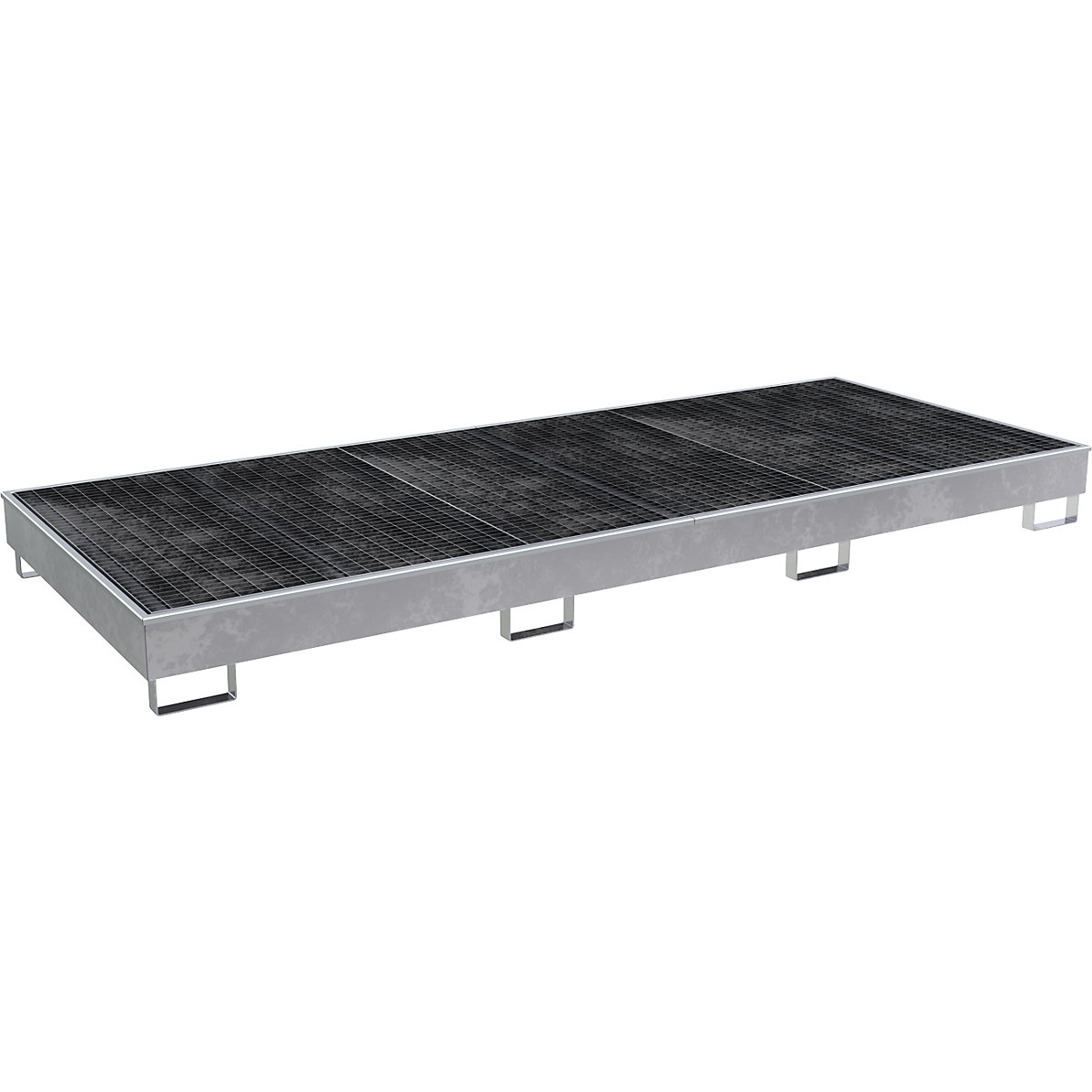 Vasca di raccolta per scaffali con inserto in PE – eurokraft pro (Foto prodotto 2)-1