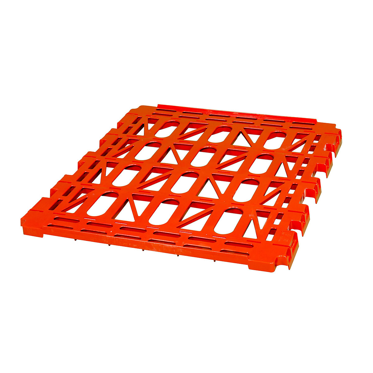 Ripiano intermedio per rollcontainer, 3 lati, larghezza 620 mm, rosso fuoco-1