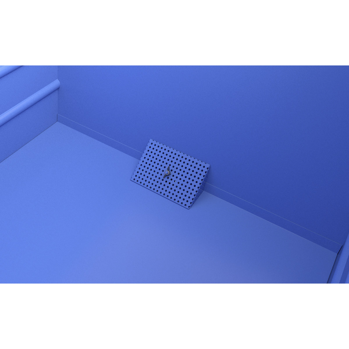 Contenitore ribaltabile e impilabile per trucioli BSS con inserto a setaccio – eurokraft pro (Foto prodotto 2)-1