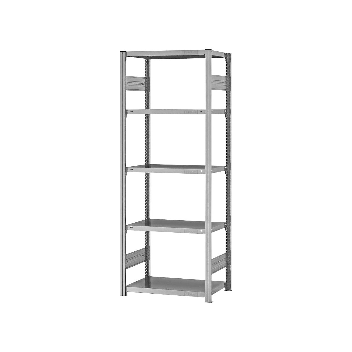 Scaffale a innesto per magazzino, RAL 7035, struttura leggera - eurokraft pro