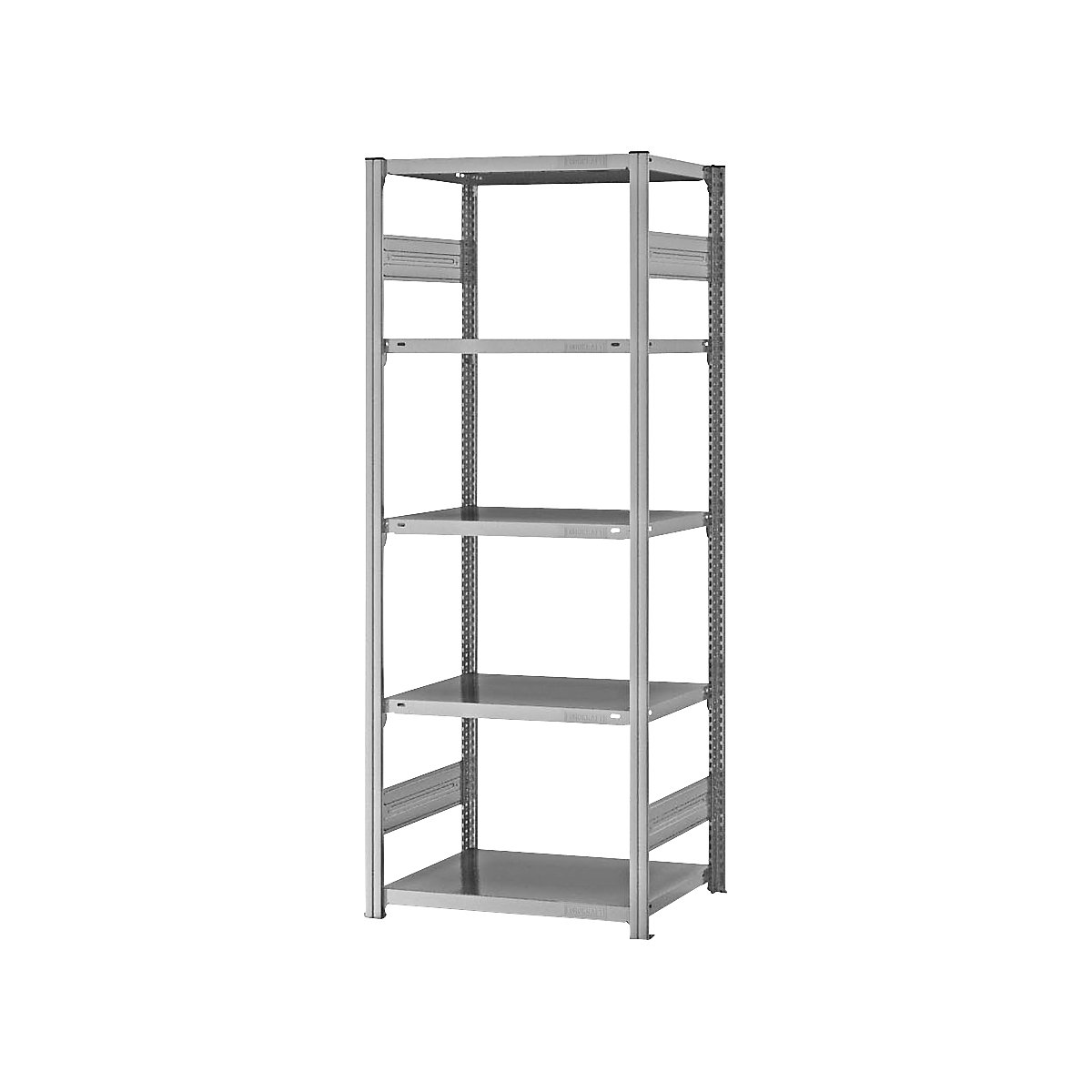 Scaffale a innesto per magazzino, RAL 7035, struttura leggera - eurokraft pro