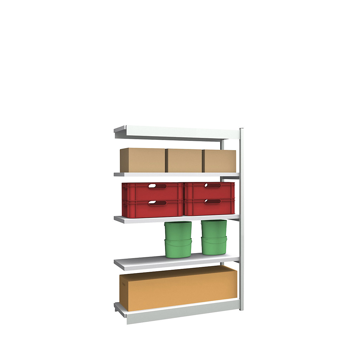 Scaffale a innesto stabile, con 1 lato utile - hofe