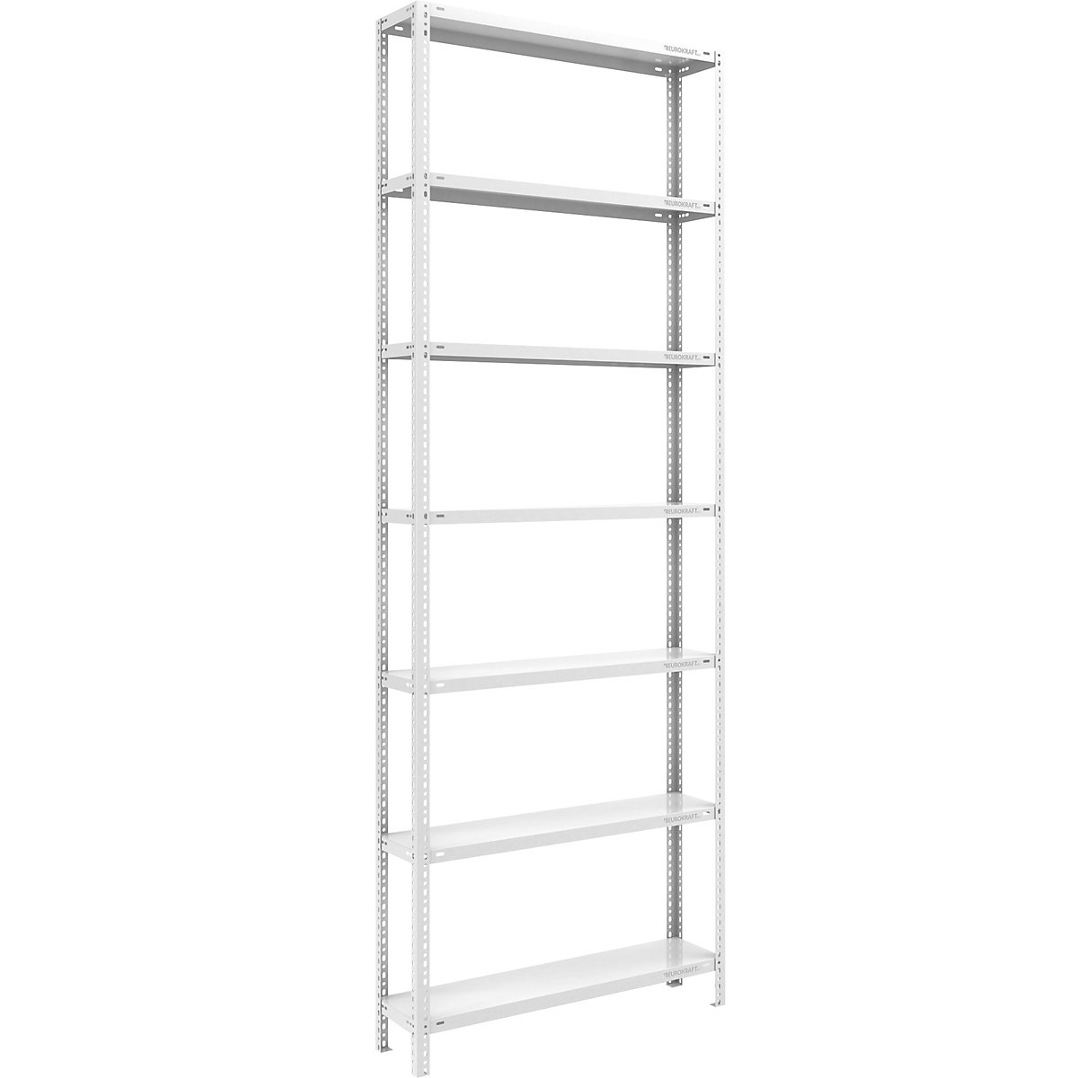 Scaffale a vite per magazzino RAL 7035, carichi medio-pesanti – eurokraft pro