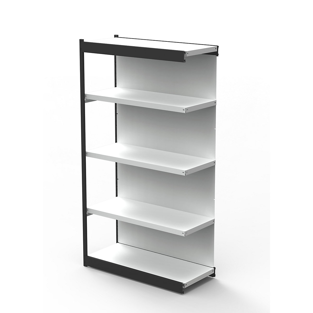 Scaffale modulare per ufficio, con parete posteriore