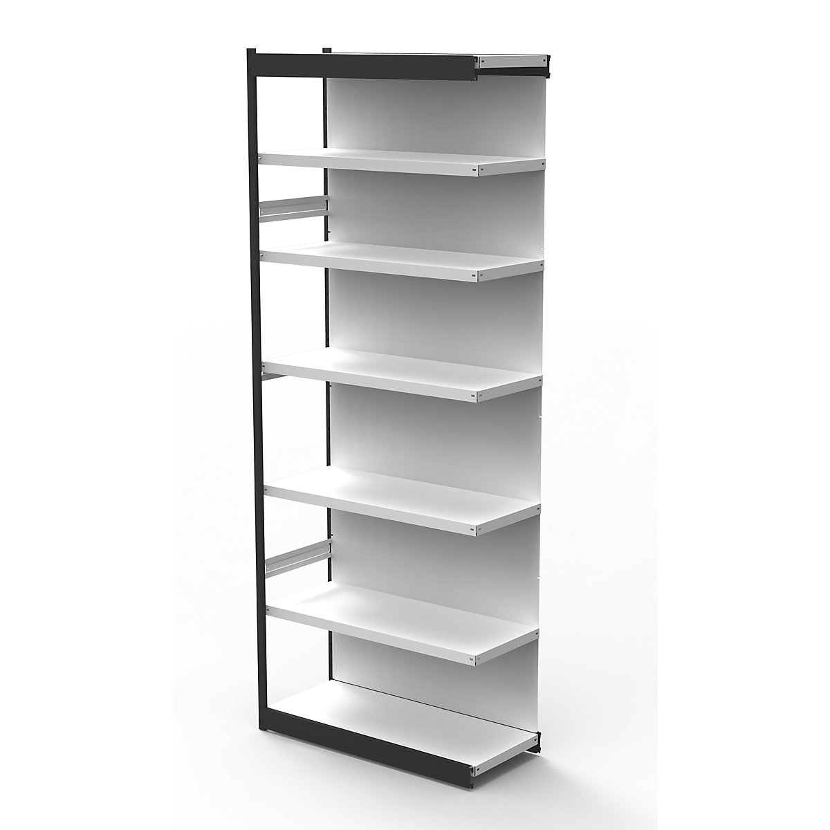 Scaffale modulare per ufficio, con parete posteriore