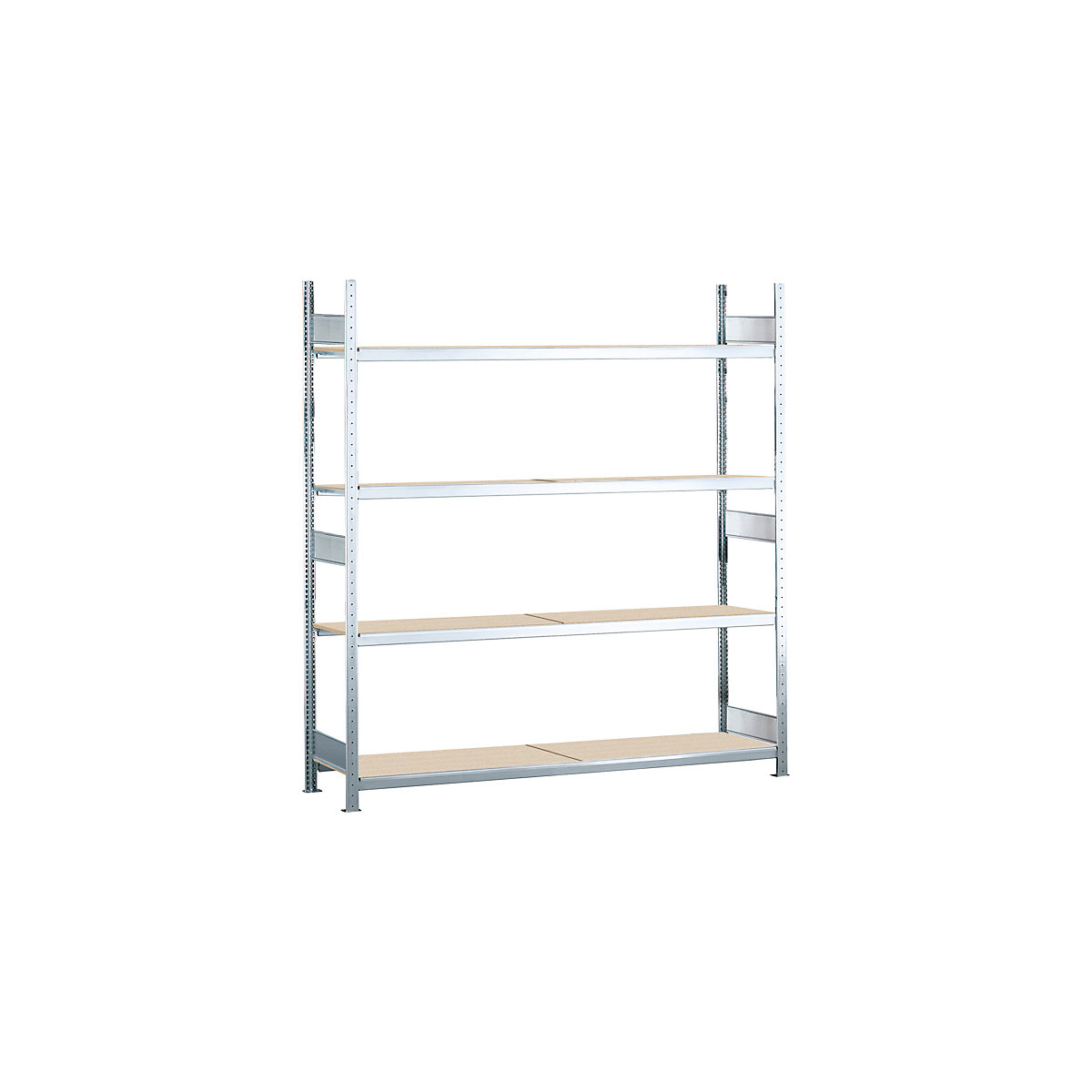 Scaffale a ripiani lunghi – SCHULTE, a innesto, alt. x largh. x prof. 2500 x 2000 x 600 mm, pannelli in truciolato, scaffale portante-9