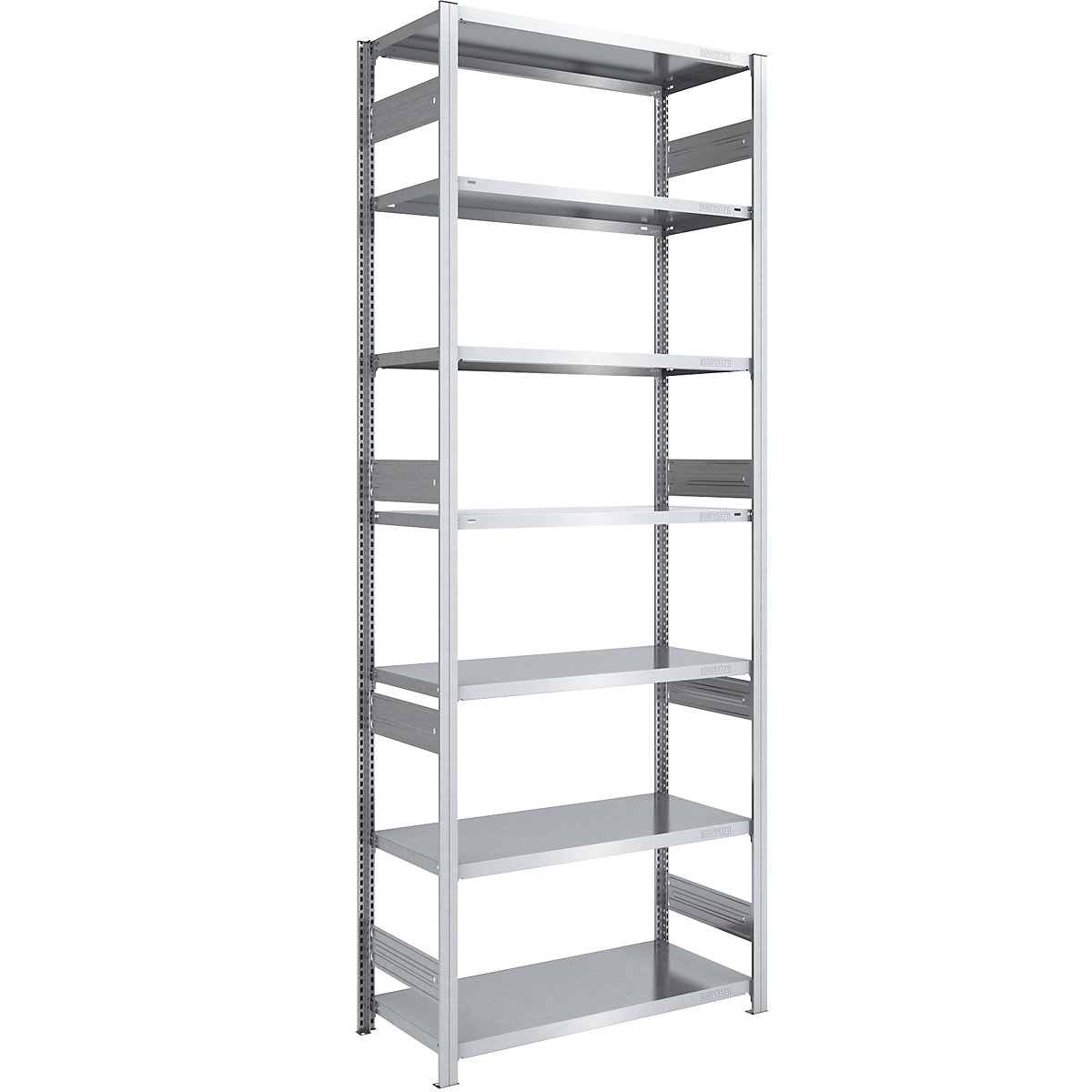 Scaffale a innesto per carichi pesanti – eurokraft pro, a doppio lato, alt. x largh. x prof. 3000 x 1000 x 600 mm, zincato, scaffale base-42