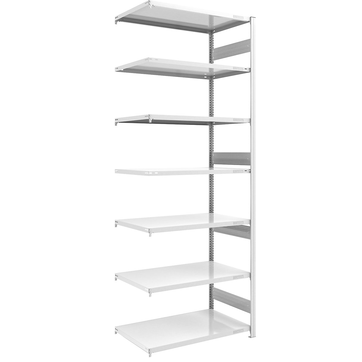 Scaffale a innesto per carichi pesanti, zincato, due lati utili – eurokraft pro, altezza scaffali 2000 mm, 5 ripiani, scaffale aggiuntivo, largh. x prof. 1000 x 800 mm-29