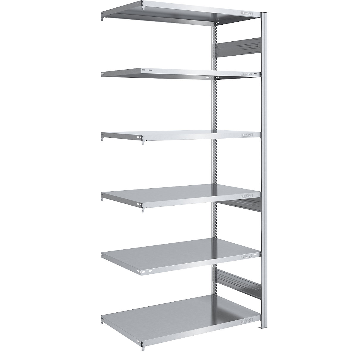 Scaffale a innesto per carichi pesanti, zincato, due lati utili – eurokraft pro, altezza scaffali 2000 mm, 5 ripiani, scaffale aggiuntivo, largh. x prof. 1000 x 800 mm-54