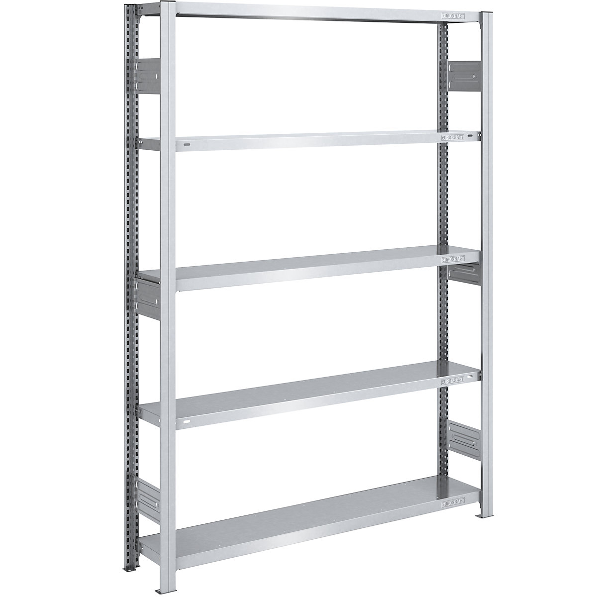 Scaffale a innesto per carichi pesanti, zincato, due lati utili – eurokraft pro, altezza scaffali 2000 mm, 5 ripiani, scaffale portante, largh. x prof. 1300 x 300 mm-18