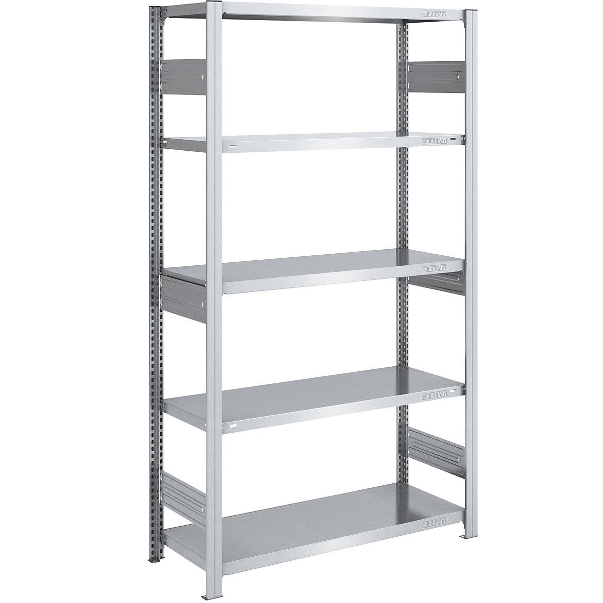 Scaffale a innesto per carichi pesanti, zincato, due lati utili – eurokraft pro, altezza scaffali 2000 mm, 5 ripiani, scaffale portante, largh. x prof. 1000 x 500 mm-52