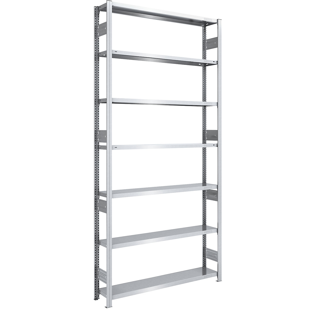 Scaffale a innesto per carichi pesanti, zincato, due lati utili – eurokraft pro, altezza scaffali 2000 mm, 5 ripiani, scaffale portante, largh. x prof. 1300 x 300 mm-113