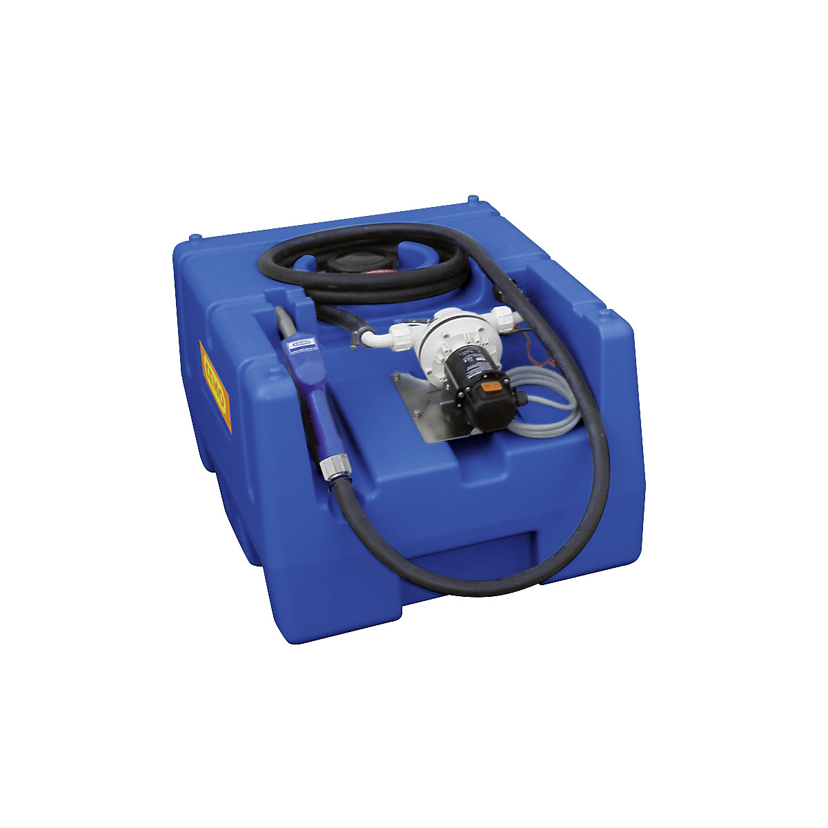Čerpacie zariadenie pre AUS 32 (AdBlue®) – CEMO, objem 125 l, s automatickým výtokovým ventilom, elektročerpadlo 24 V, šírka 600 mm-1