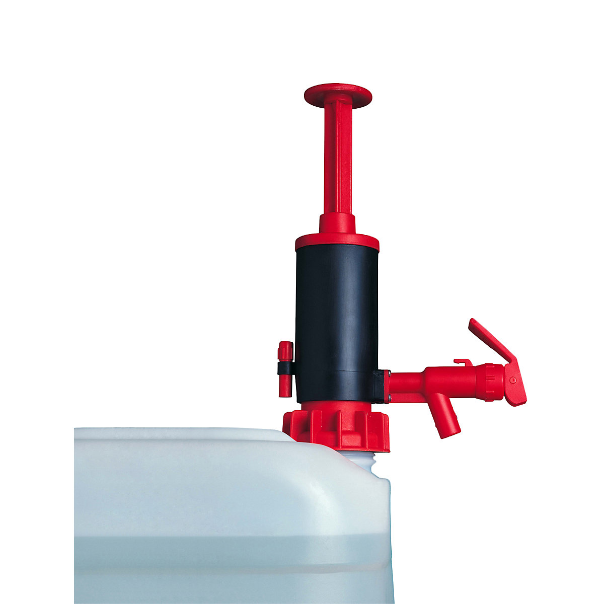 Kanistrové/sudové dávkovacie ručné čerpadlo – Jessberger, na lúhy, červená, 20 l/min, od 5 ks