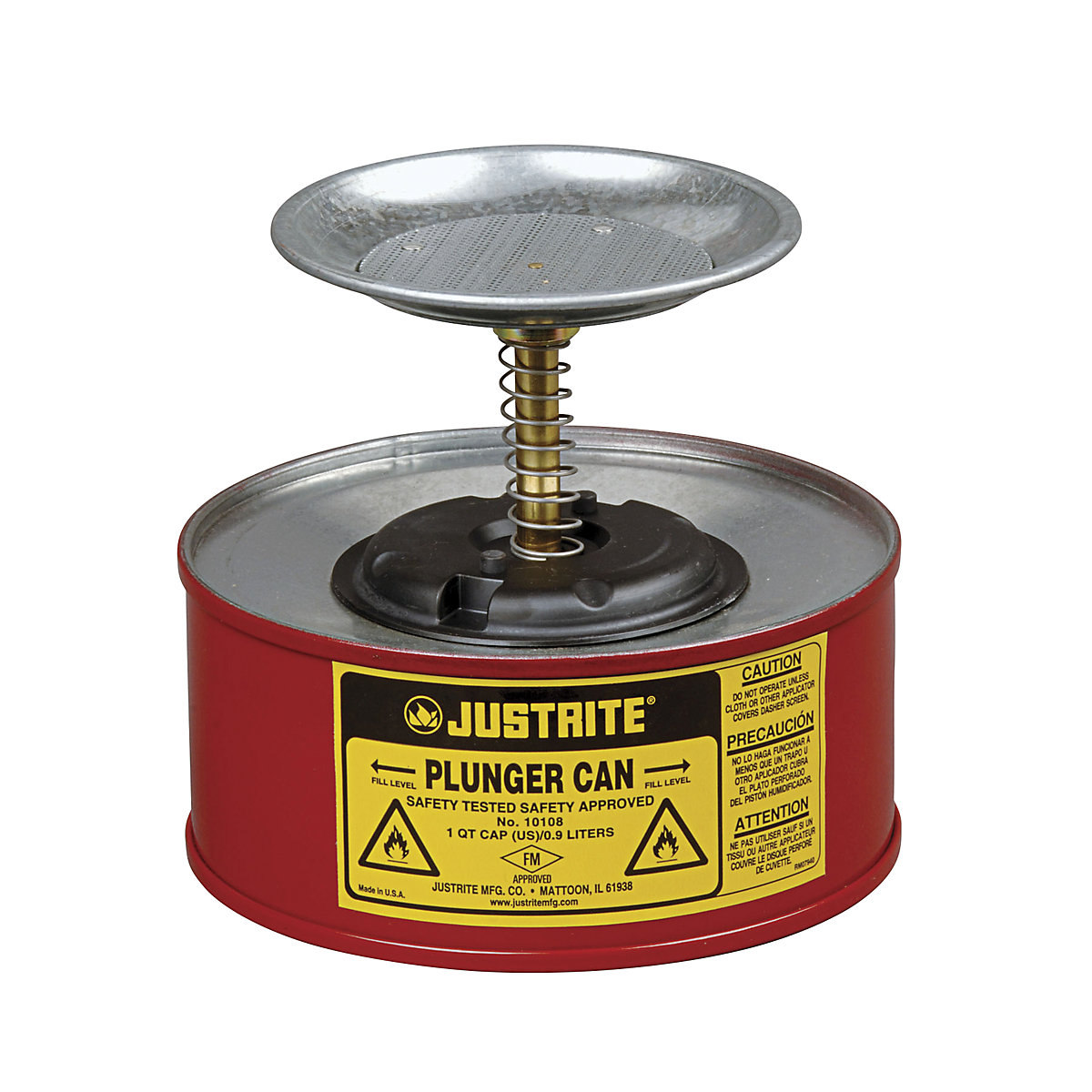 Bezpečnostní zvlhčovač – Justrite, pozinkovaný ocelový plech s nátěrem, obsah 1 l-4