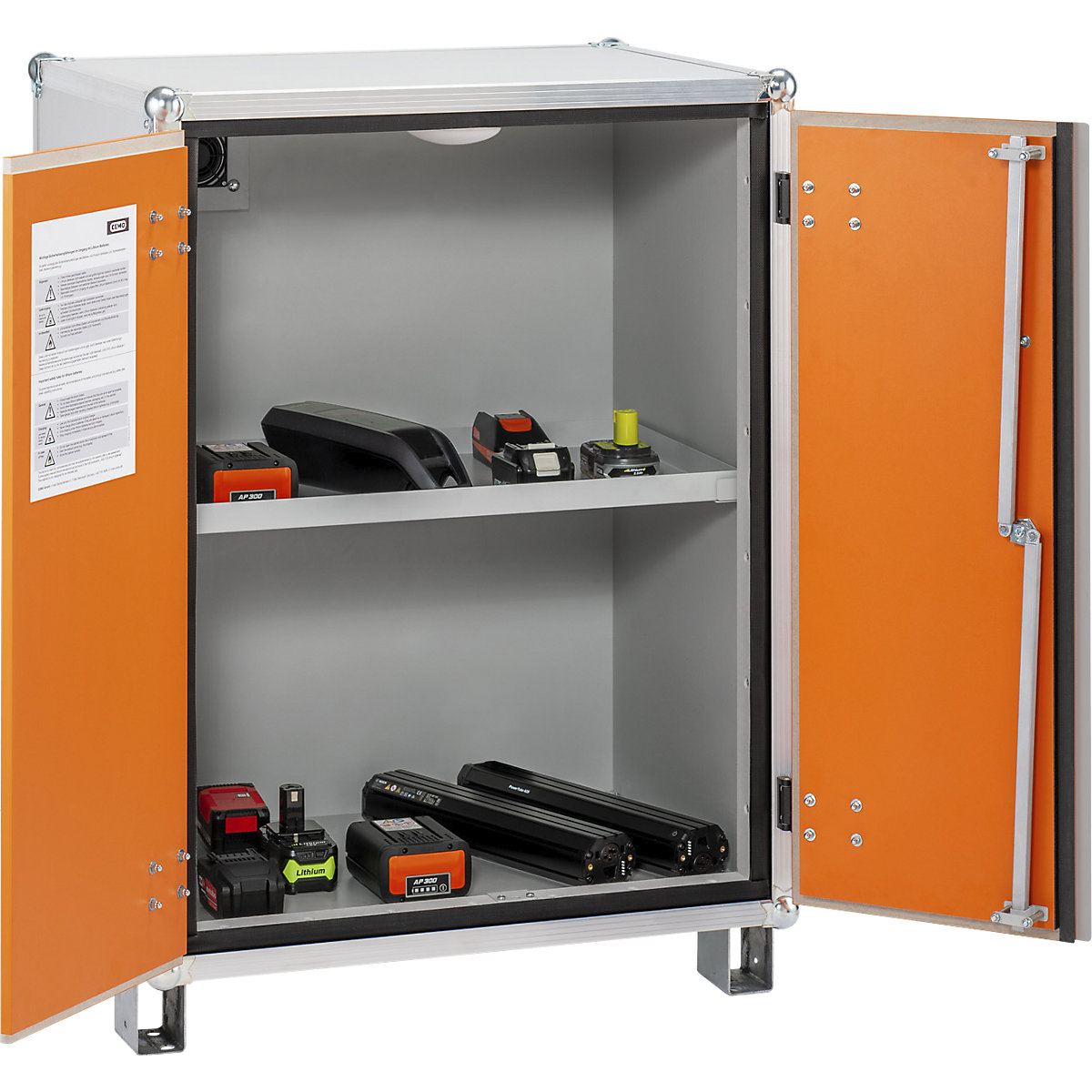 Bezpečnostní skříň pro skladování akumulátorů – CEMO (Obrázek výrobku 5)-4