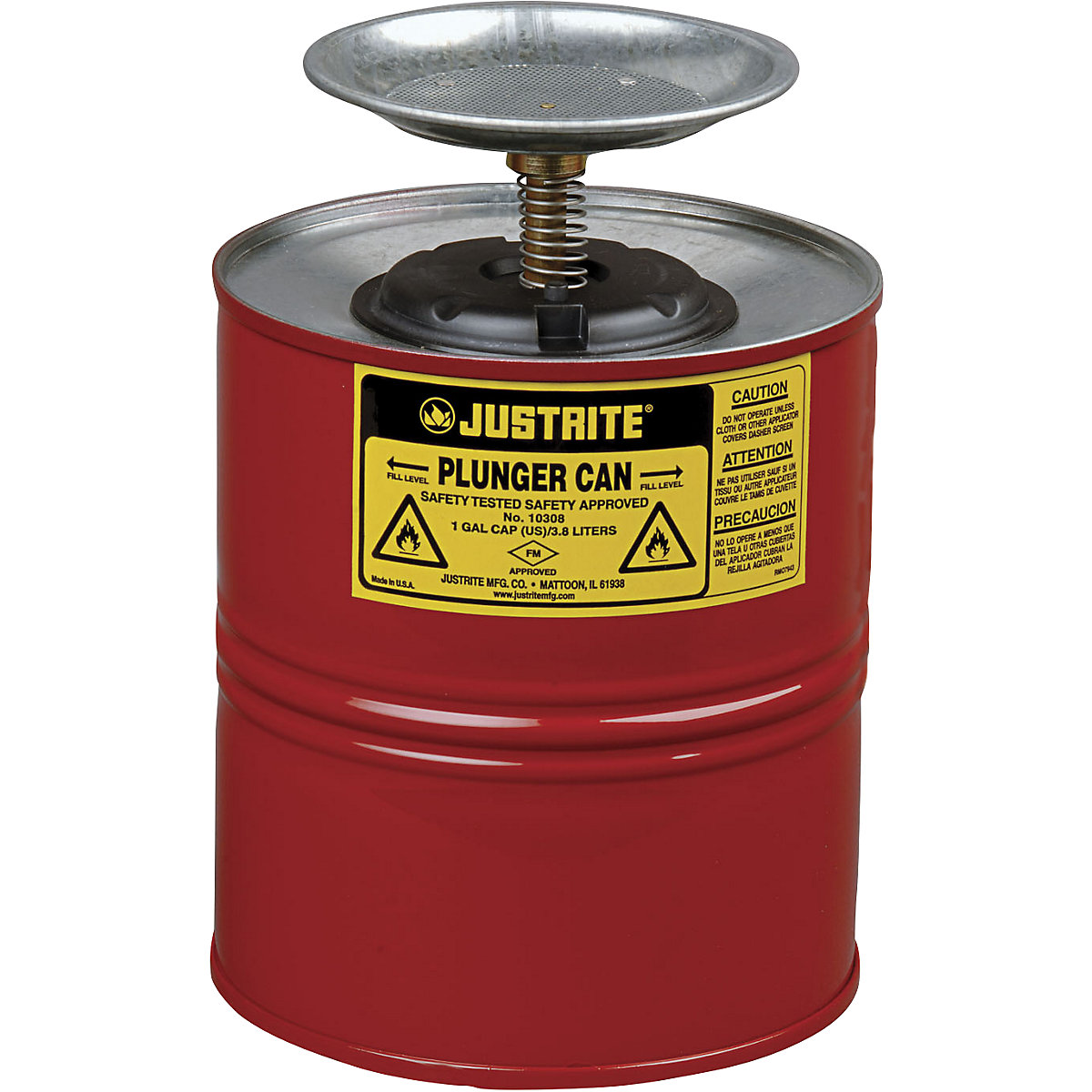 Humedecedor de ahorro – Justrite, chapa de acero galvanizado y pintado, capacidad 4 l-3