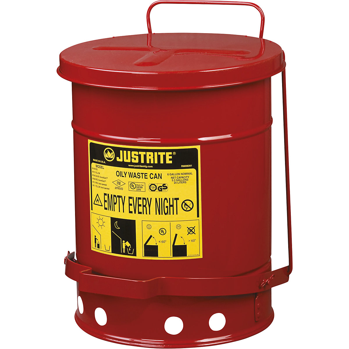 Recipient de siguranţă &ndash; pentru eliminare din tablă de oţel &ndash; Justrite