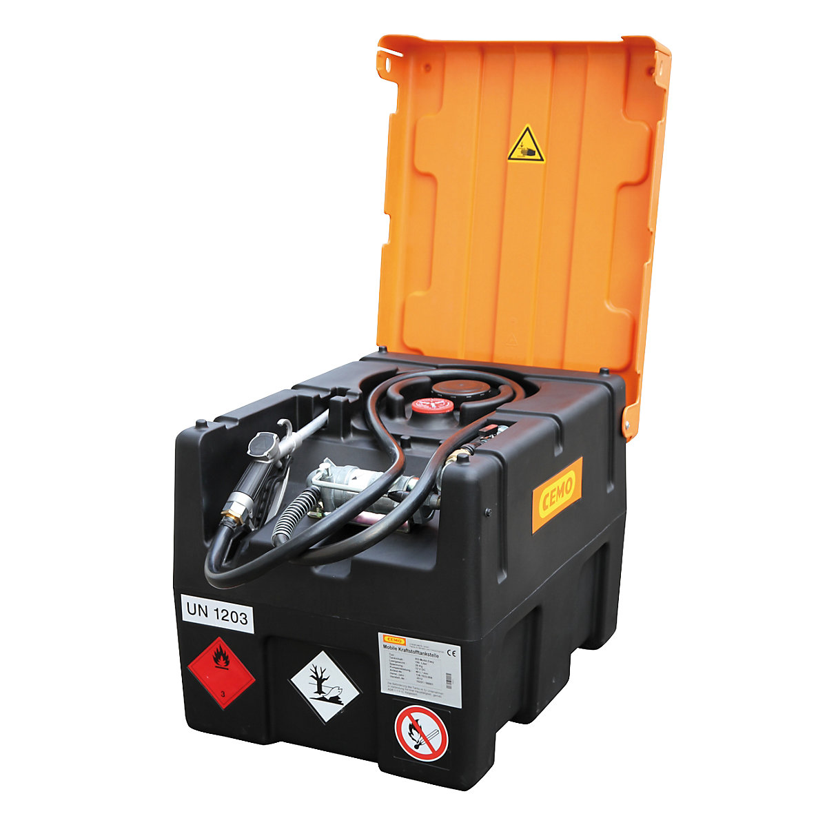 Réservoir mobile pour gasoil KC500-K, 500 litres, pompe 230V et  accessoires, coffre de rangement