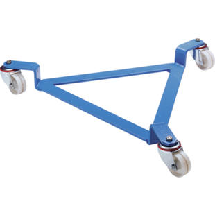 Roule-fût, plateau roulant ouvert, bleu clair