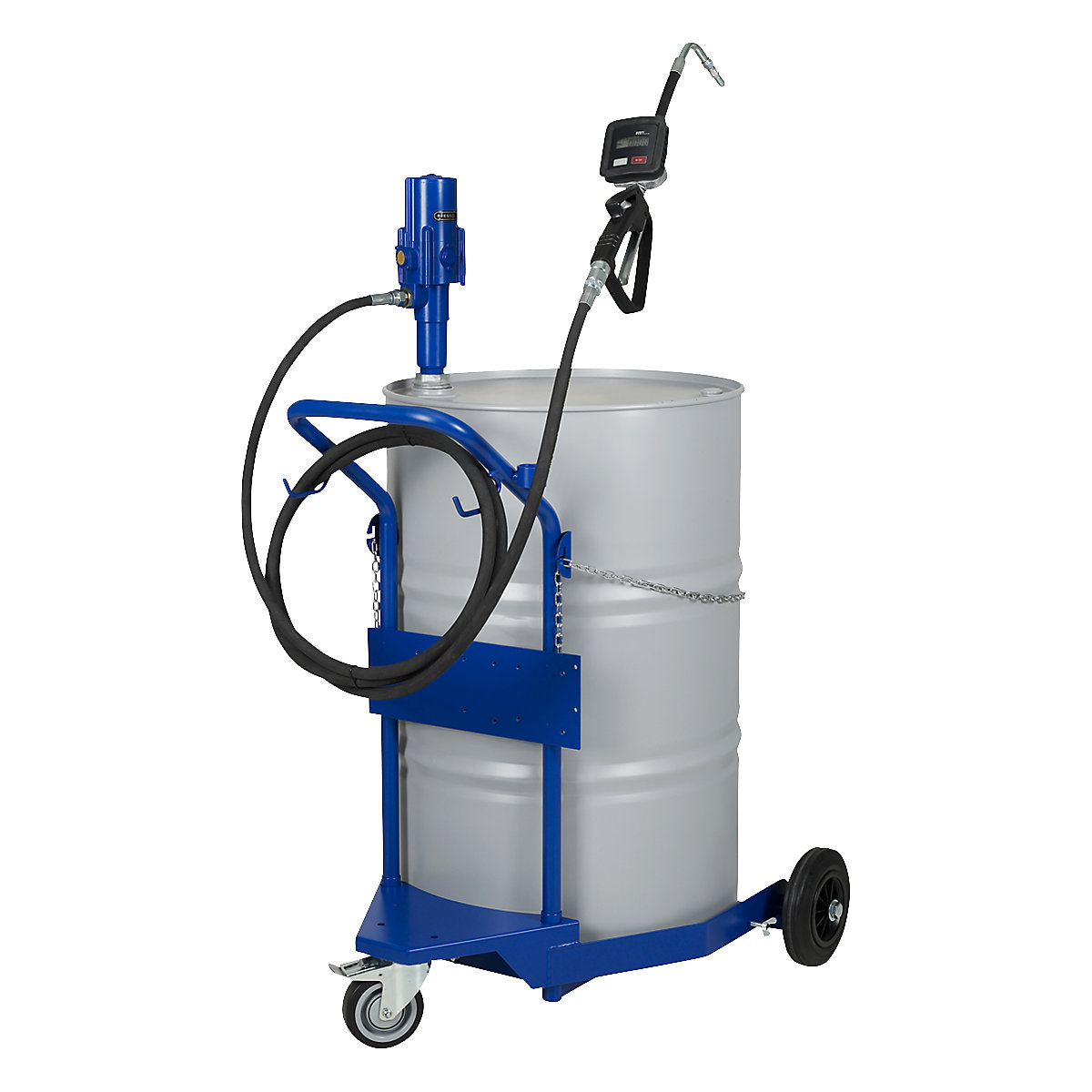 Kit mobile pompe a huile pneumatique 3:1 pour fut de 200 - 220 litres -  flexible 4 m -100% qualité pro