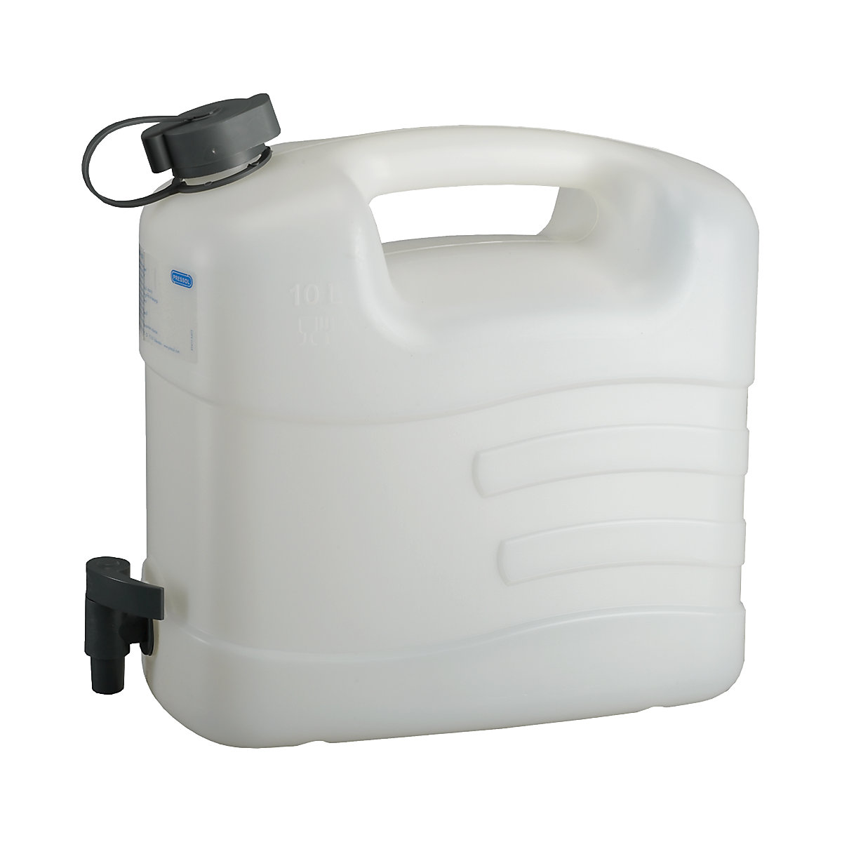 Jerrycan à eau avec robinet – PRESSOL: 10 litres, lot de 5