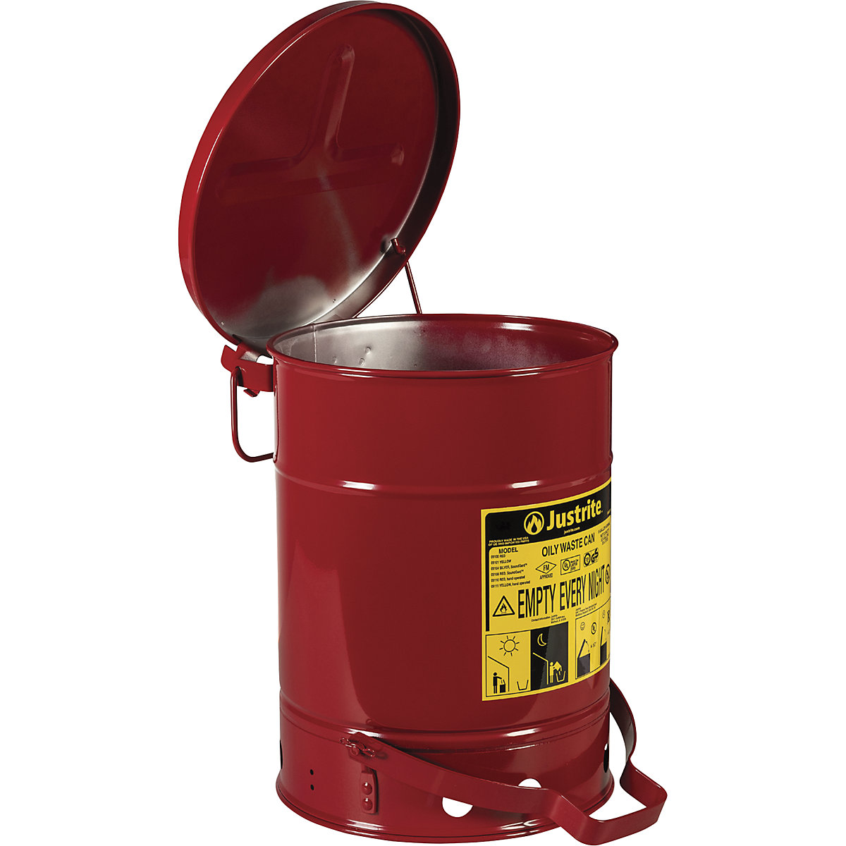 Récipient de protection incendie, tôle d'acier – Justrite (Illustration du produit 2)-1