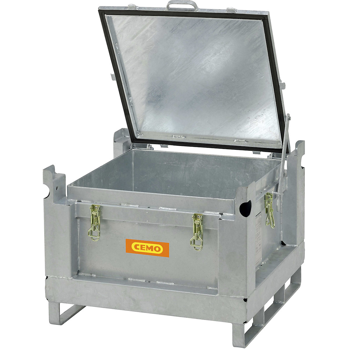 Recipiente em aço para recolher e transportar baterias – CEMO (Imagem do produto 2)