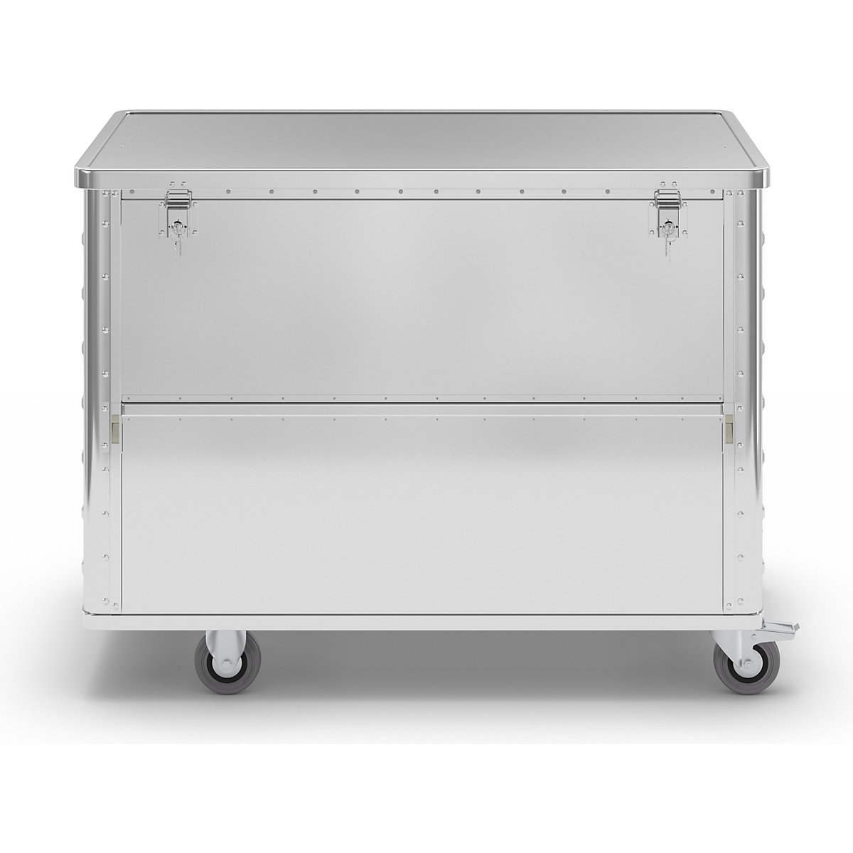 Chariot-caisse en aluminium à panneau latéral abaissable – Gmöhling (Illustration du produit 4)-3