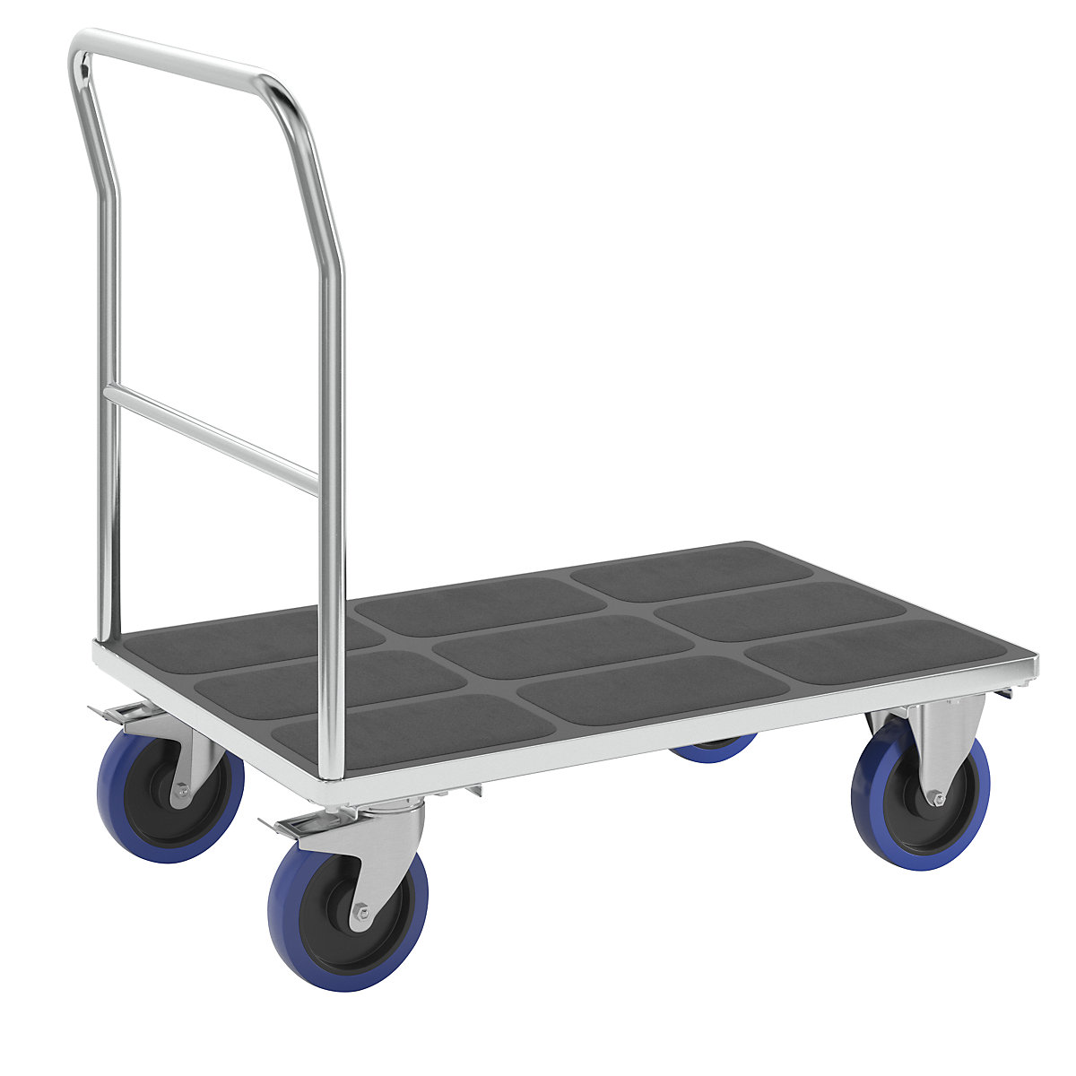 Chariot plate-forme avec barre de poussée tubulaire - eurokraft pro