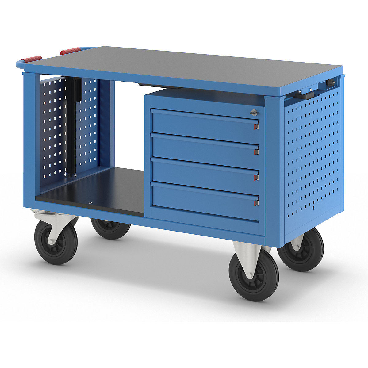 Chariot de montage, réglable en hauteur électriquement – eurokraft pro (Illustration du produit 10)-9