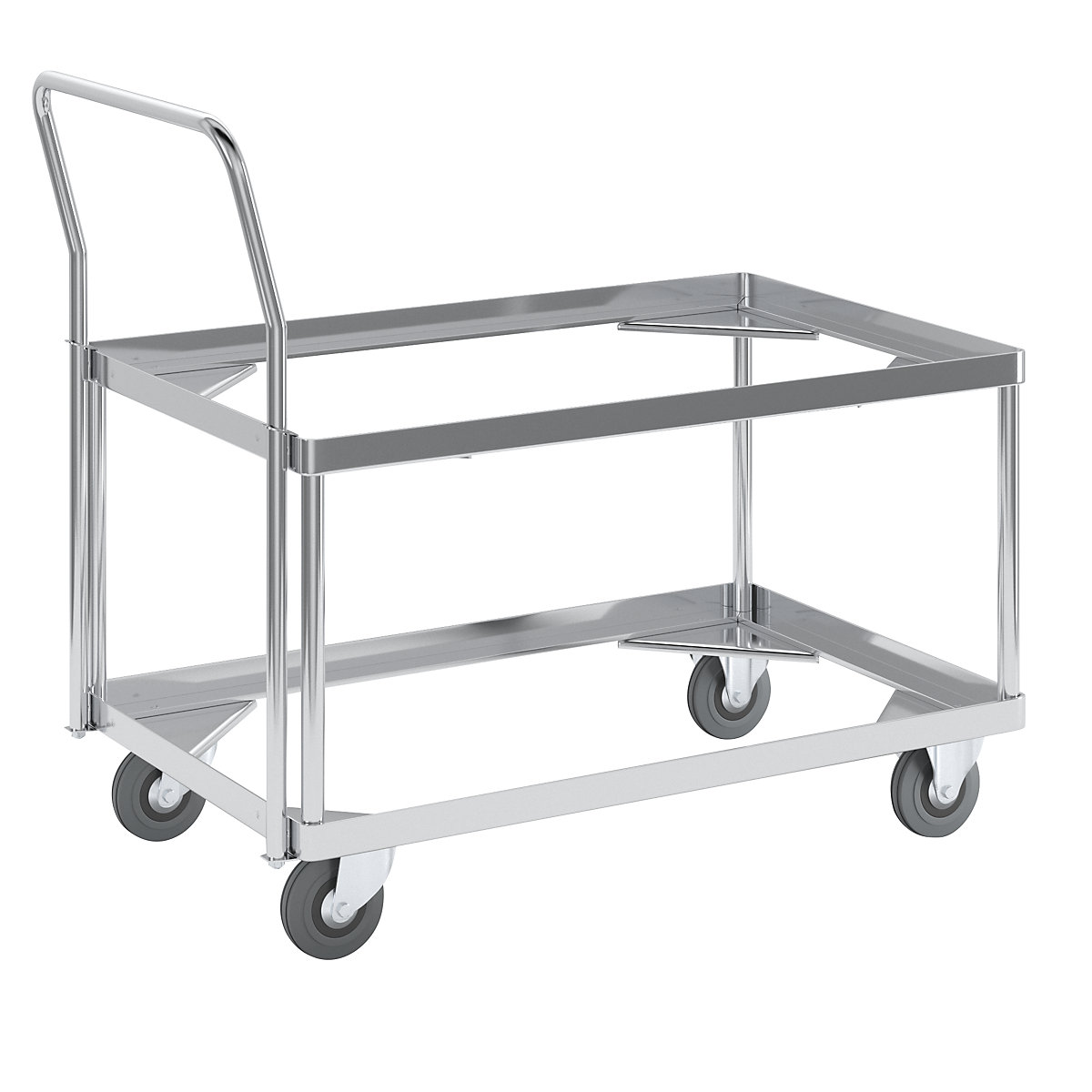 Plateau roulant en aluminium, hauteur de chargement 440 mm – Gmöhling