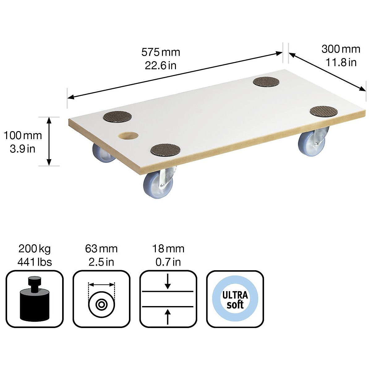 Plateau roulant avec trou de préhension – Wagner (Illustration du produit 14)-13